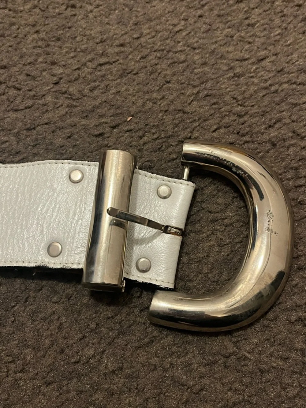 Vintage Streets Ahead Geometric Studded Leather Belt